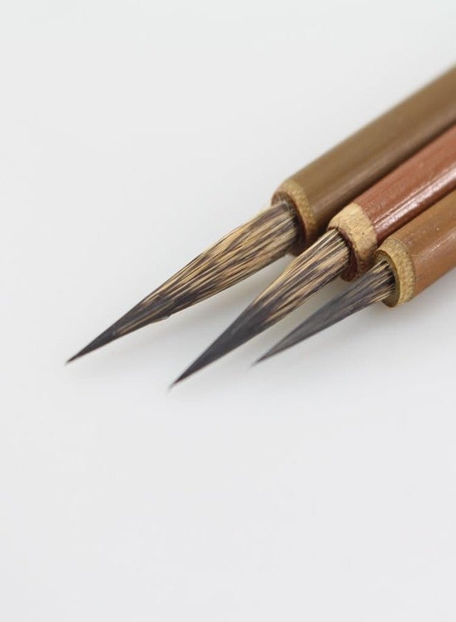 Arrolliant 3 Brush pens Set Small Hook Extra fine Paint Brush Chinese Calligraphy Brush Bamboo Shaft for Art Stationery Oil Painting - Image 2